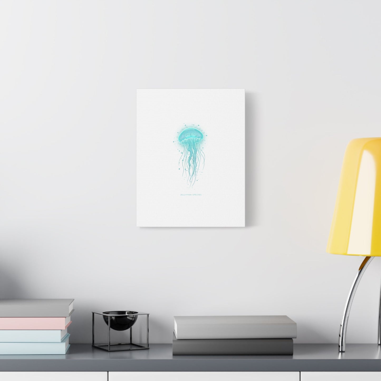 Bioluminescent Jellyfish Canvas | Glow Blob Design, Deep Sea Aesthetic - Atlas of Imaginary Worlds