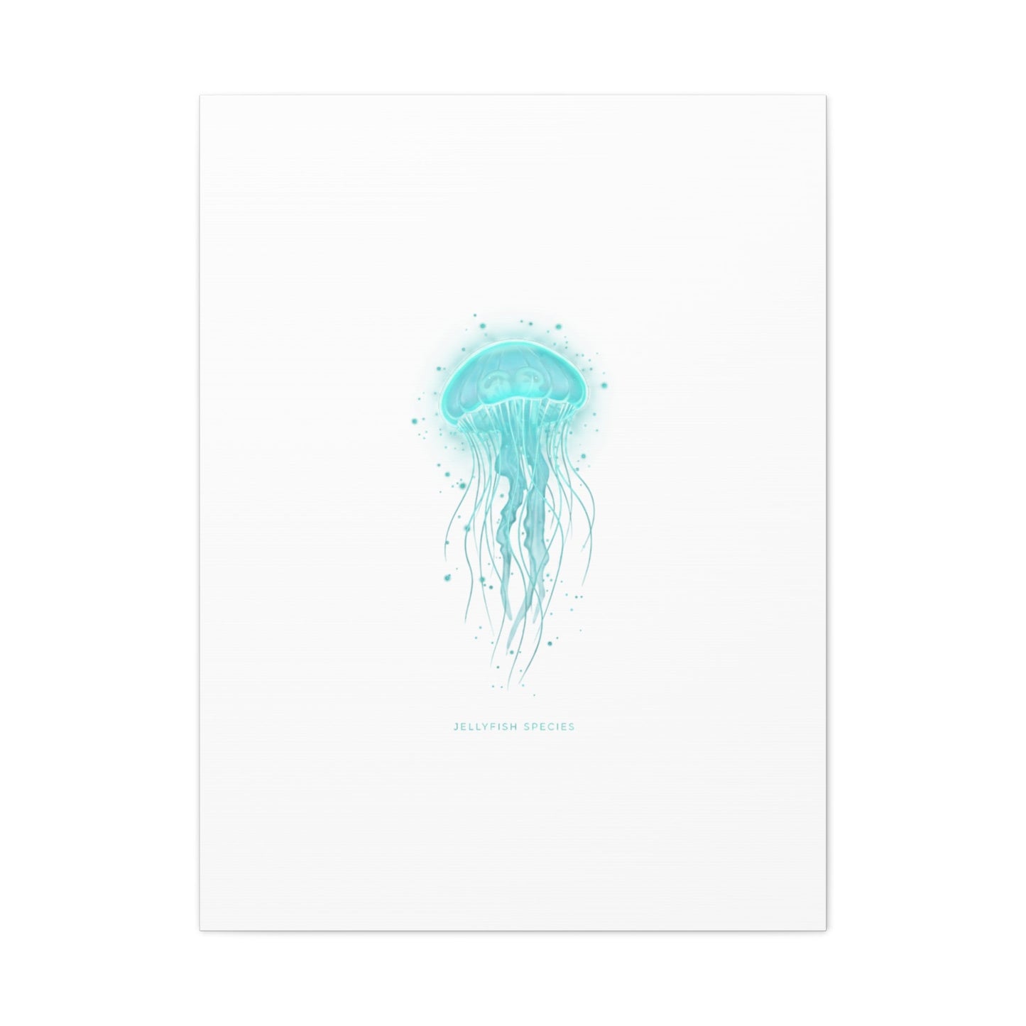 Bioluminescent Jellyfish Canvas | Glow Blob Design, Deep Sea Aesthetic - Atlas of Imaginary Worlds