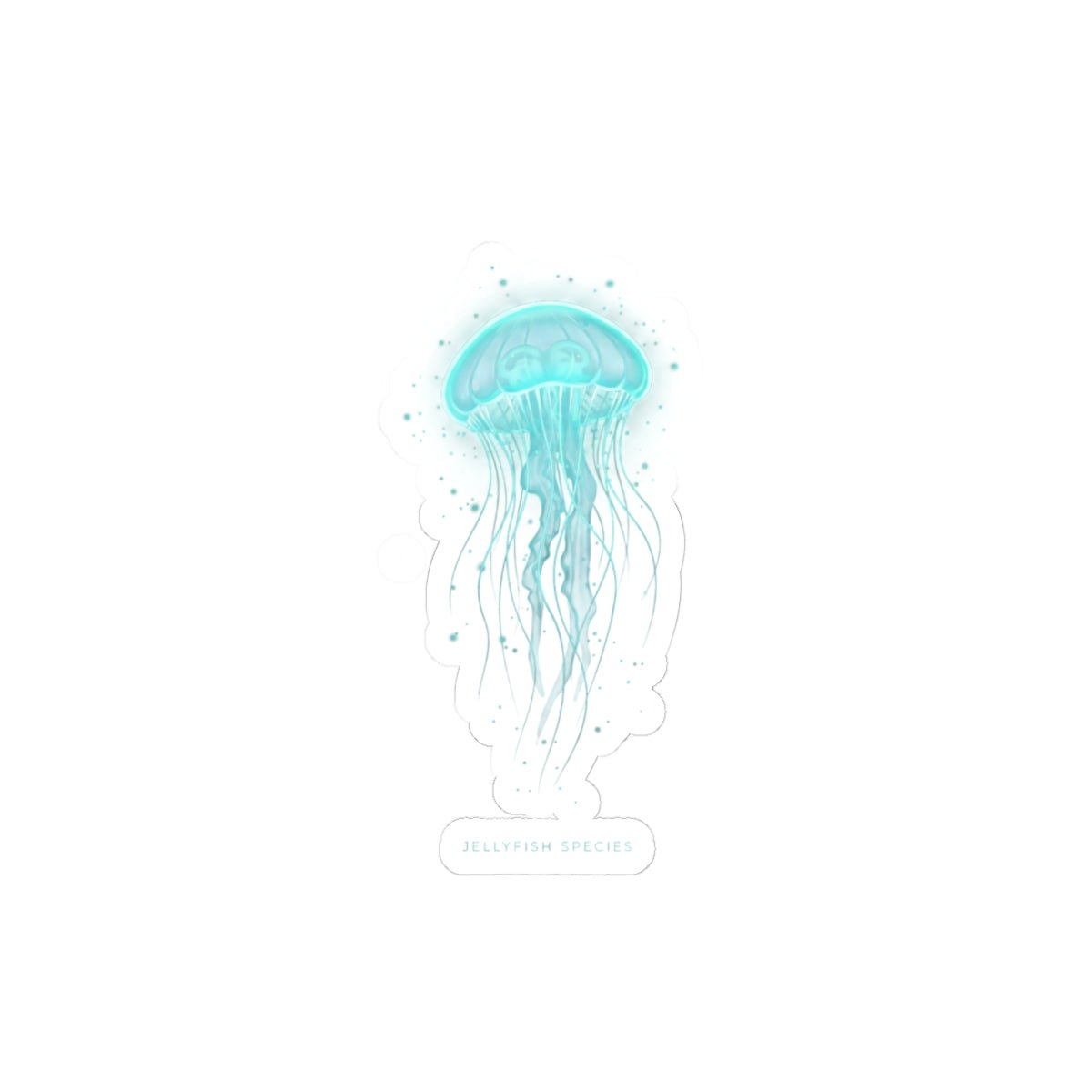 Bioluminescent Jellyfish Sticker | Glow Blob Deep Sea Aesthetic - Atlas of Imaginary Worlds