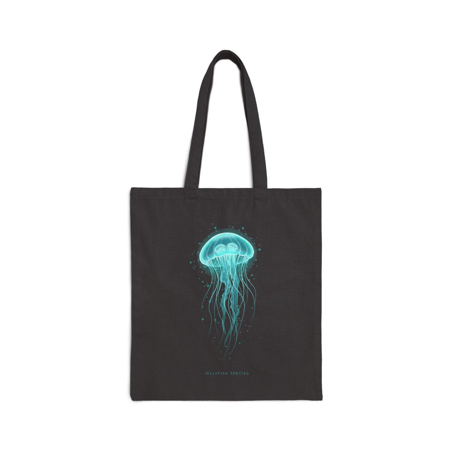 Bioluminescent Jellyfish Tote | neon jelly print, deep sea aesthetic - Atlas of Imaginary Worlds
