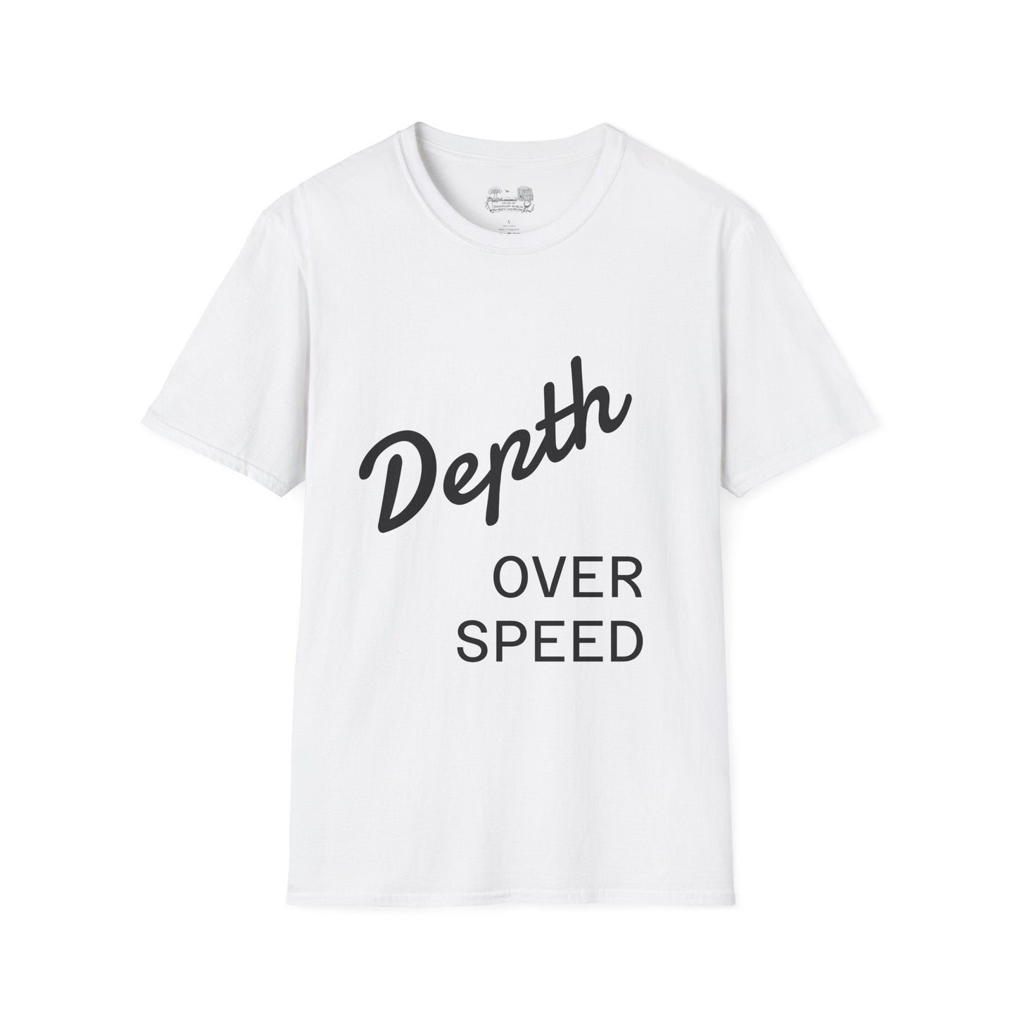 Depth Over Speed T-Shirt — Inspirational Casual Tee - Atlas of Imaginary Worlds
