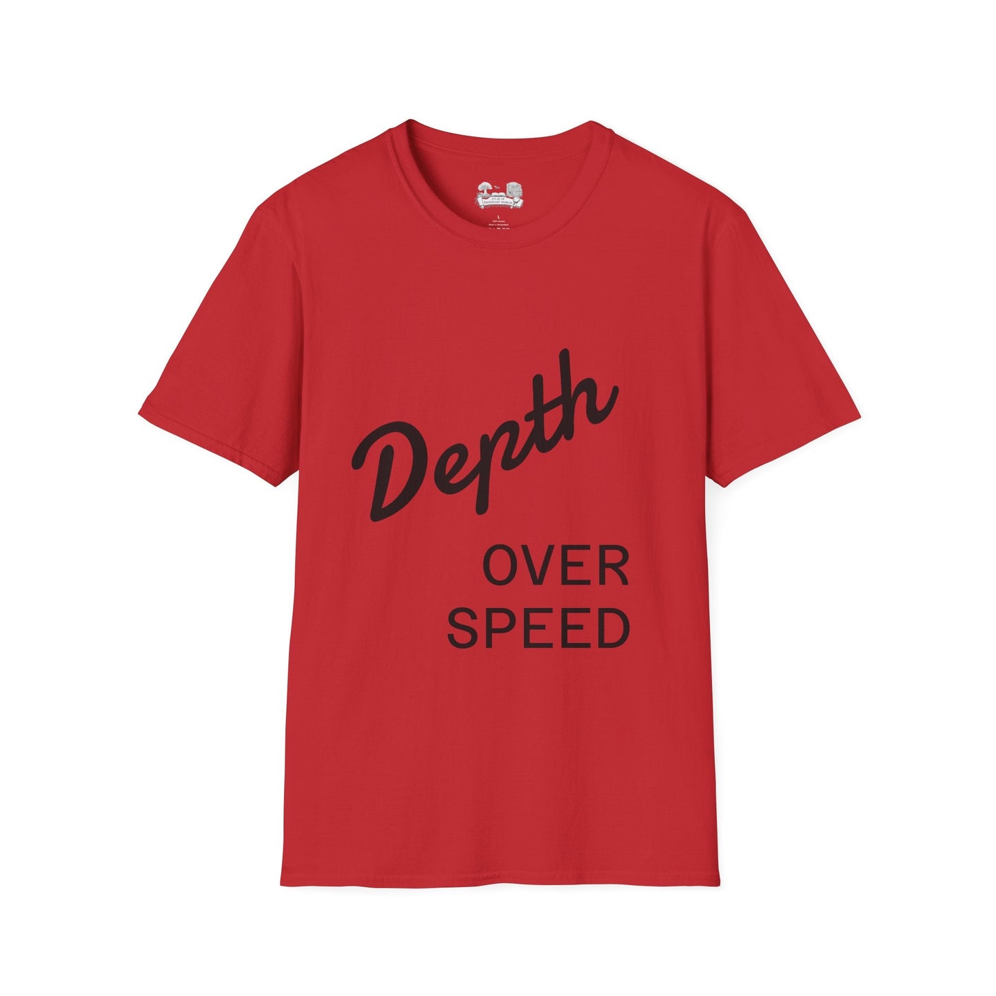 Depth Over Speed T-Shirt — Inspirational Casual Tee - Atlas of Imaginary Worlds