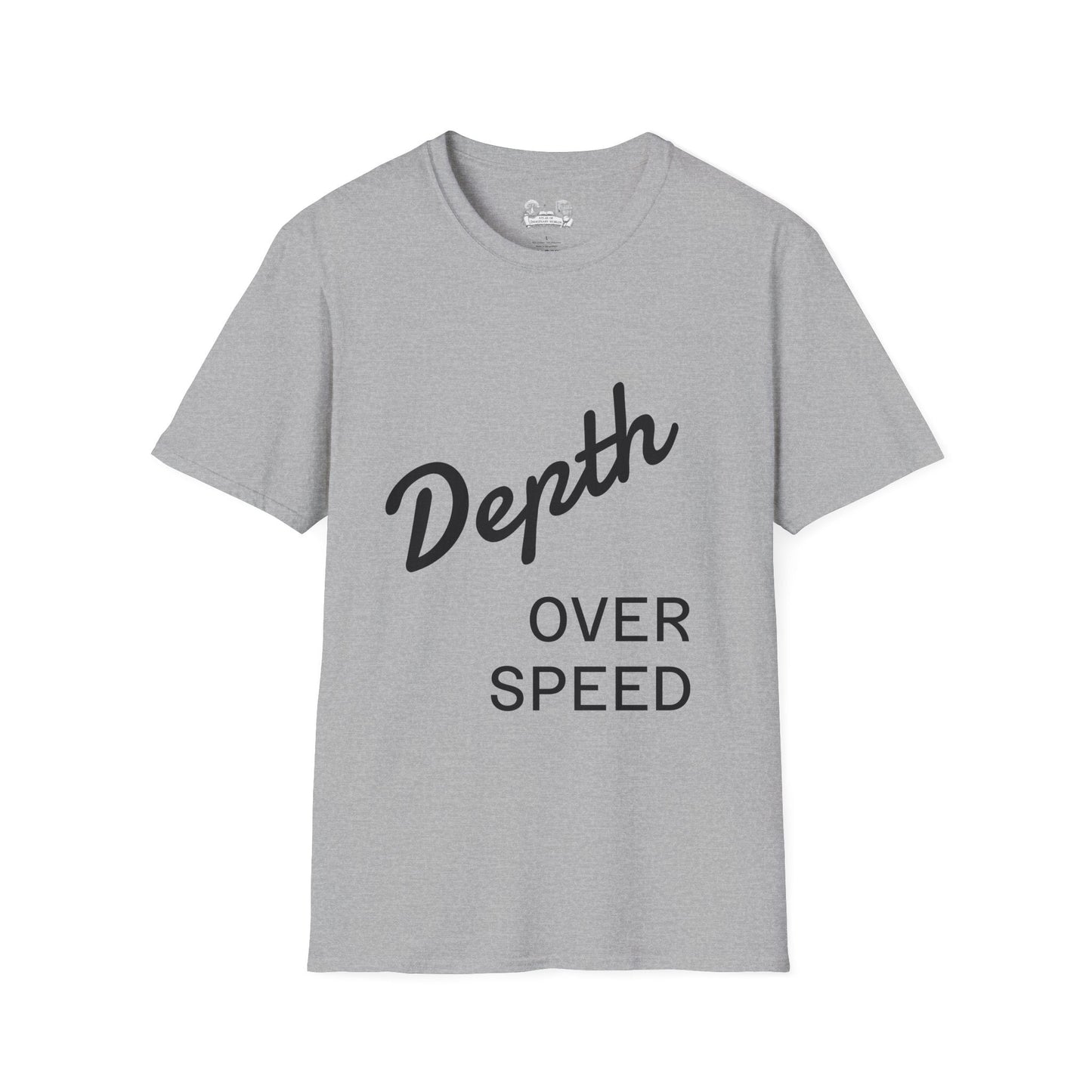 Depth Over Speed T-Shirt — Inspirational Casual Tee - Atlas of Imaginary Worlds