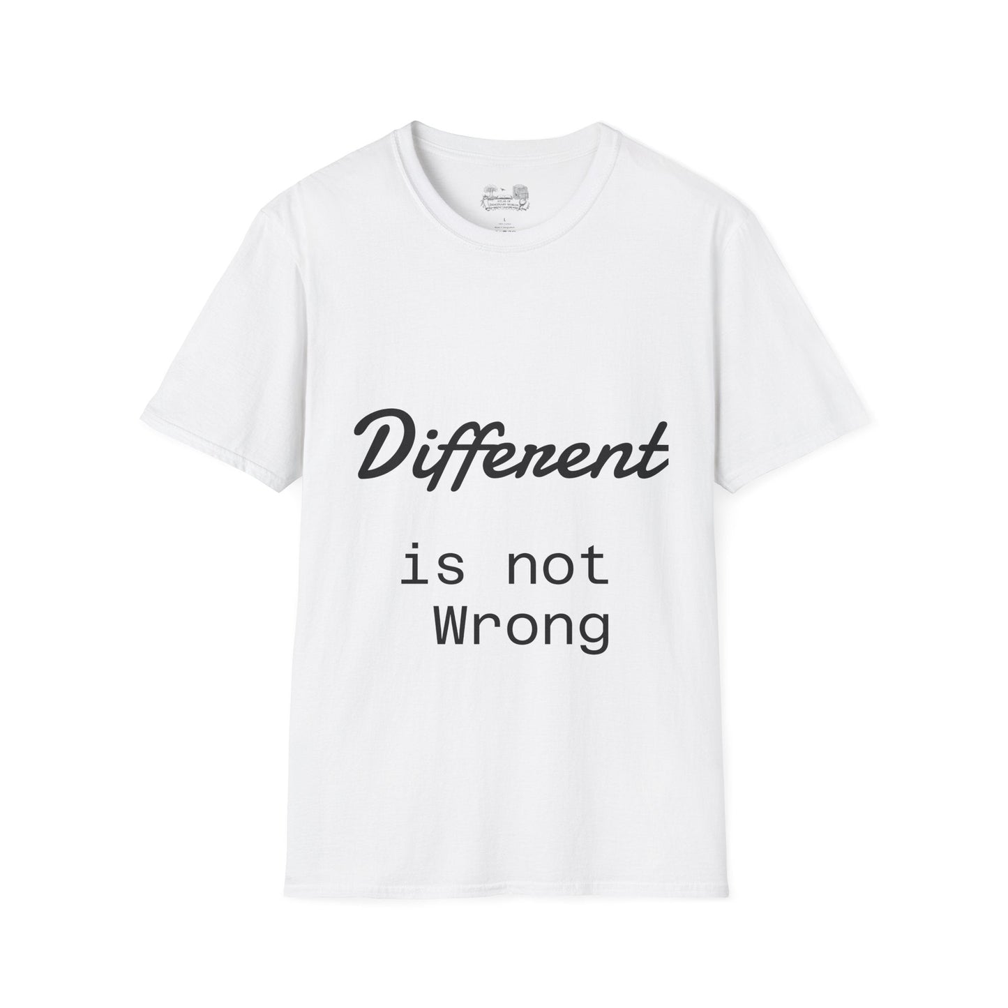 Different is not wrong - T-Shirt — Inspirational Casual Tee - Atlas of Imaginary Worlds
