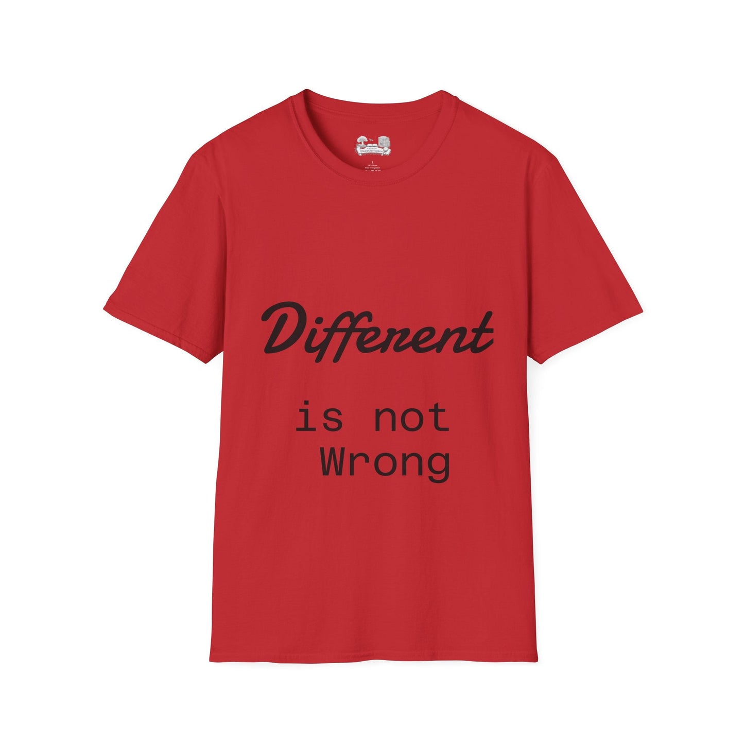 Different is not wrong - T-Shirt — Inspirational Casual Tee - Atlas of Imaginary Worlds