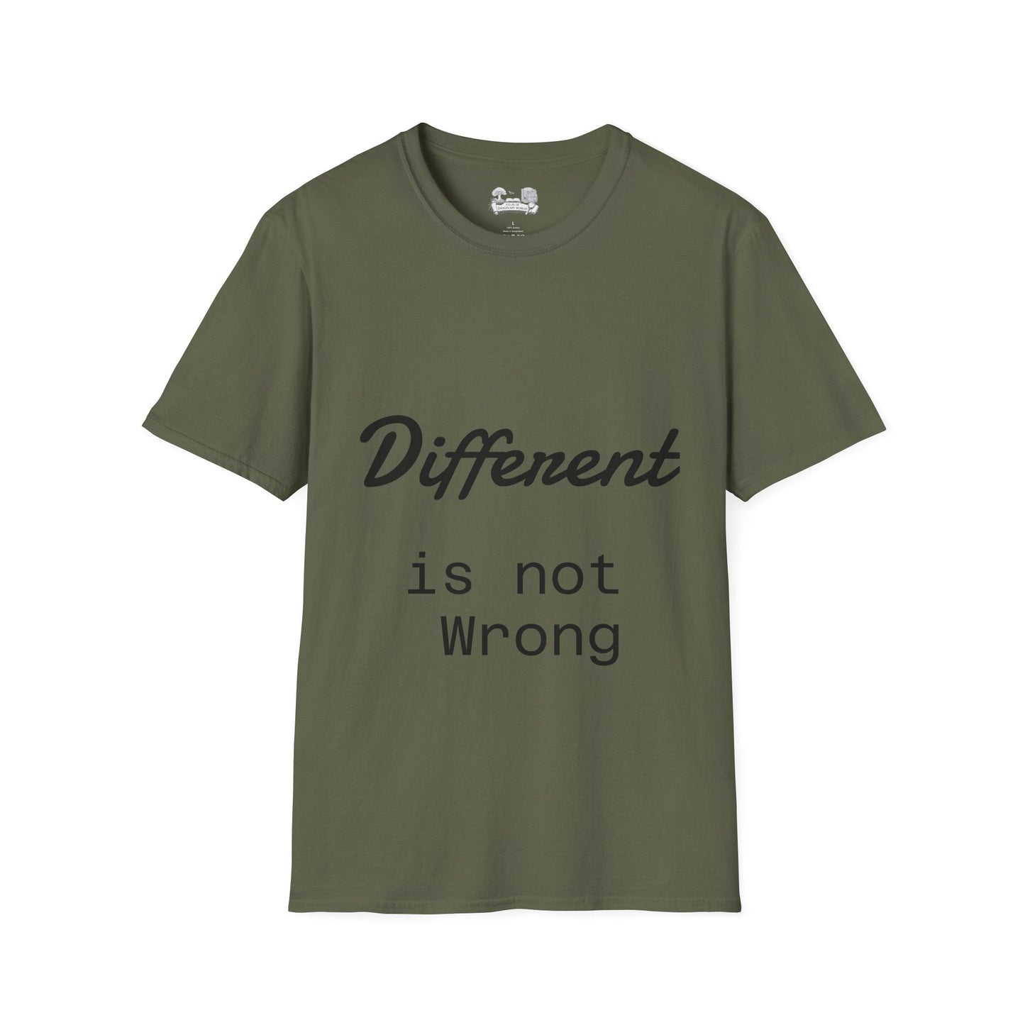 Different is not wrong - T-Shirt — Inspirational Casual Tee - Atlas of Imaginary Worlds