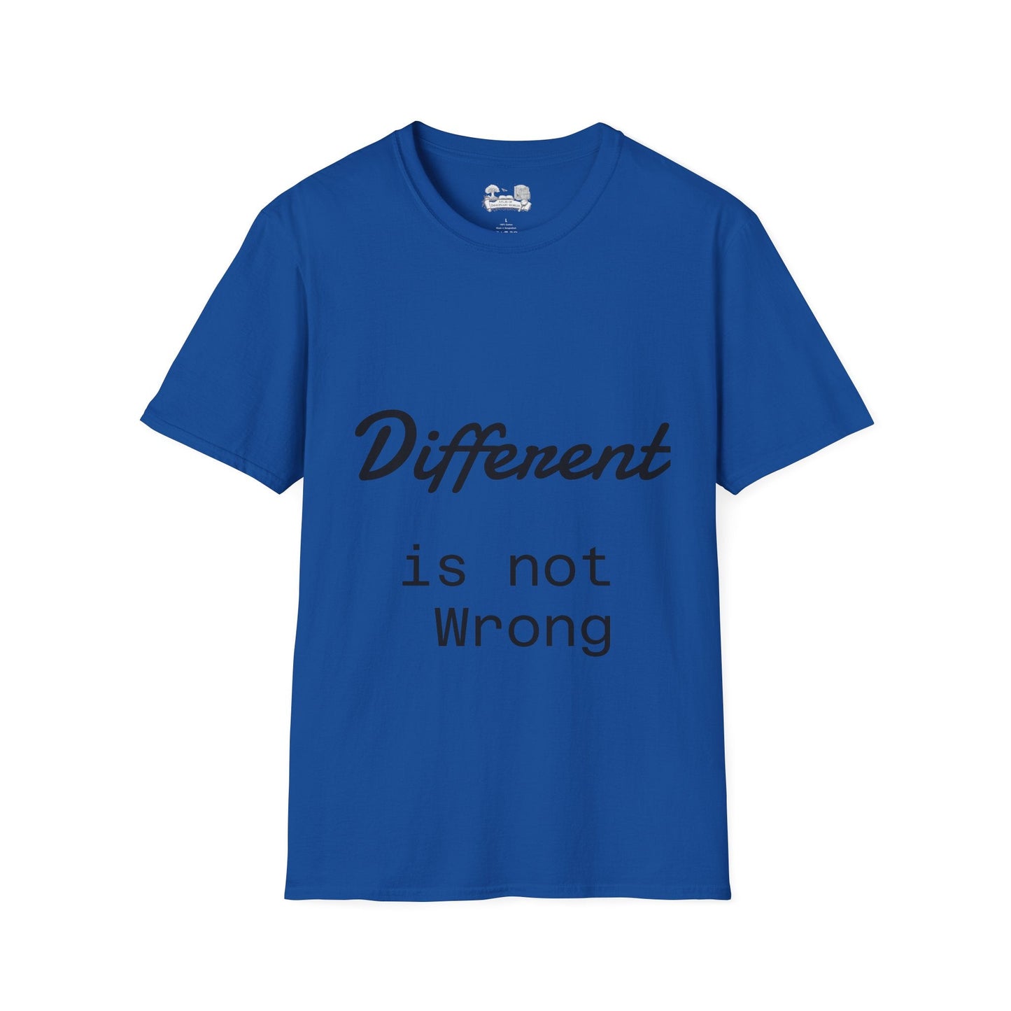 Different is not wrong - T-Shirt — Inspirational Casual Tee - Atlas of Imaginary Worlds