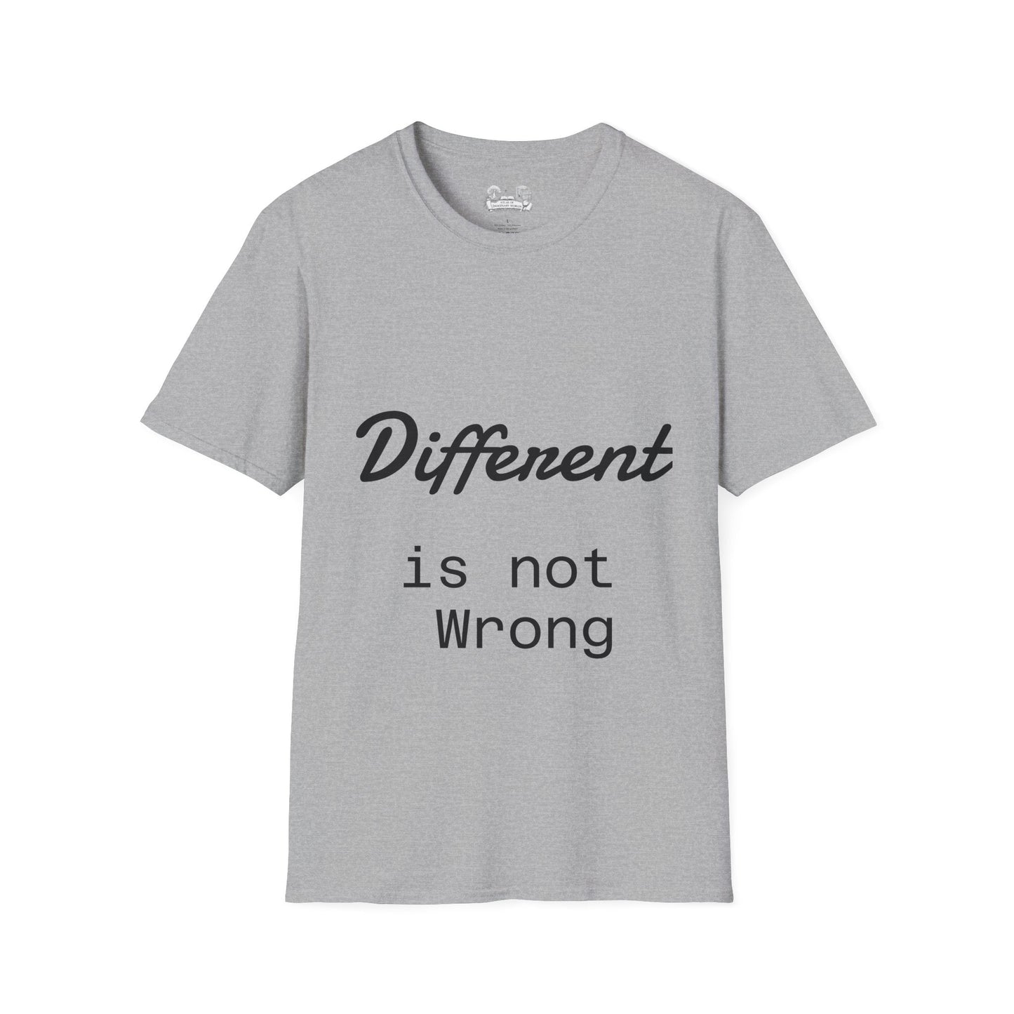 Different is not wrong - T-Shirt — Inspirational Casual Tee - Atlas of Imaginary Worlds