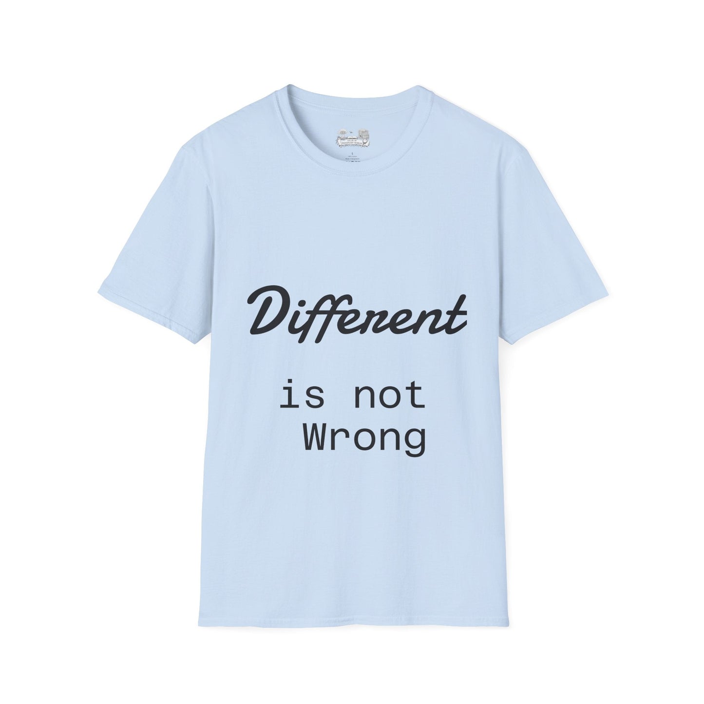 Different is not wrong - T-Shirt — Inspirational Casual Tee - Atlas of Imaginary Worlds