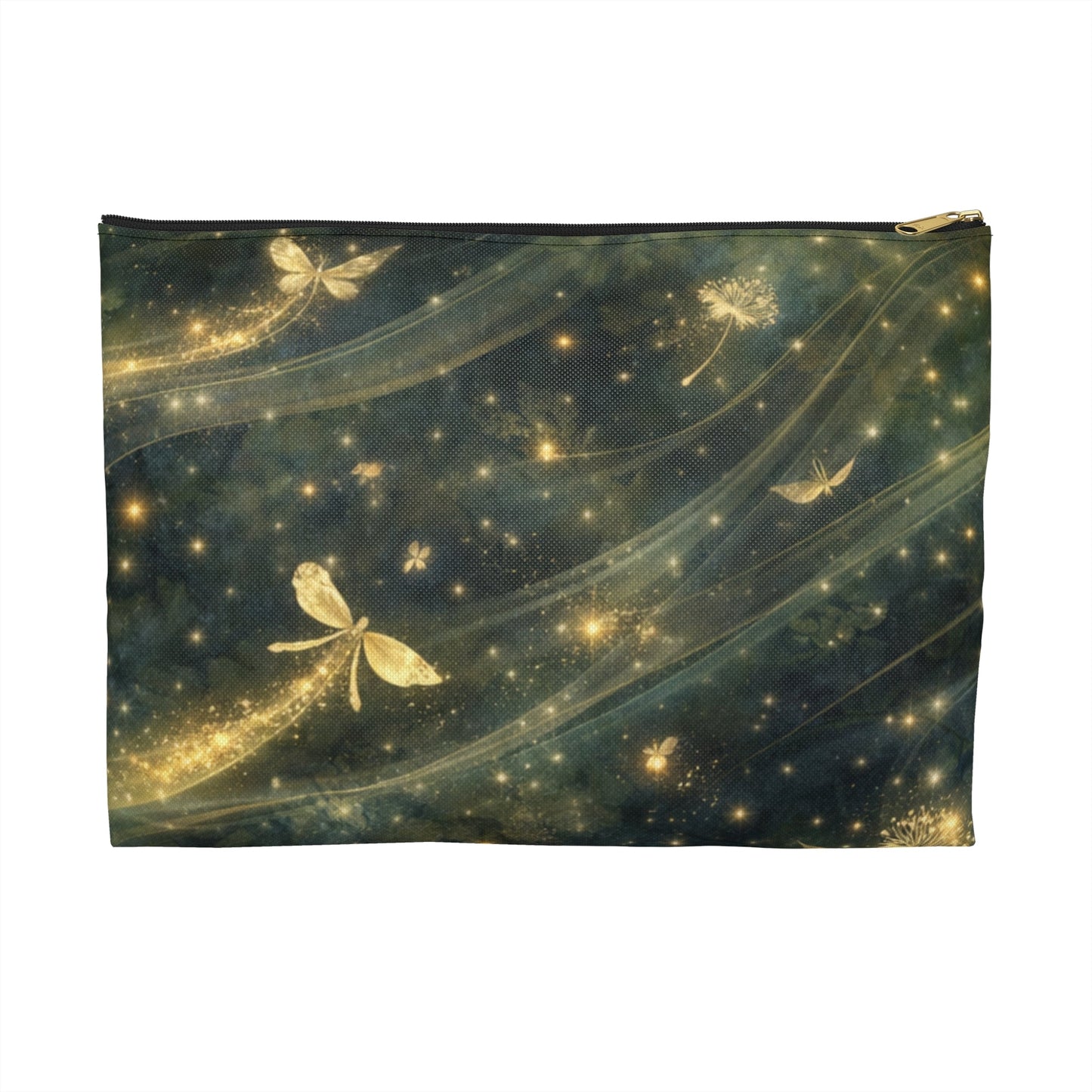 Dragonfly Glow Accessory Pouch — Sparkling Fairy Light Makeup Bag - Atlas of Imaginary Worlds
