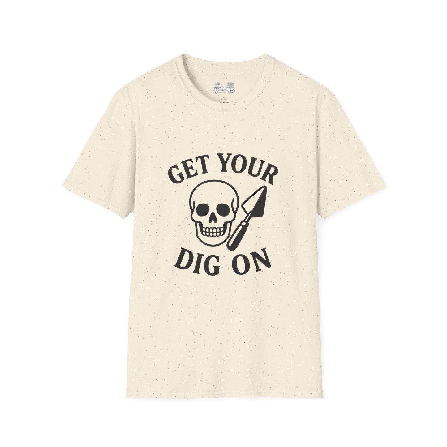 Get Your Dig On T-Shirt — Skull & Shovel Archaeology Graphic Tee - Atlas of Imaginary Worlds