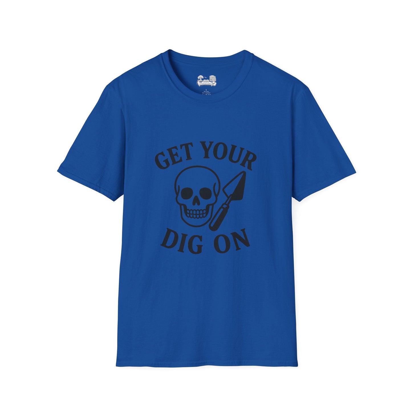 Get Your Dig On T-Shirt — Skull & Shovel Archaeology Graphic Tee - Atlas of Imaginary Worlds