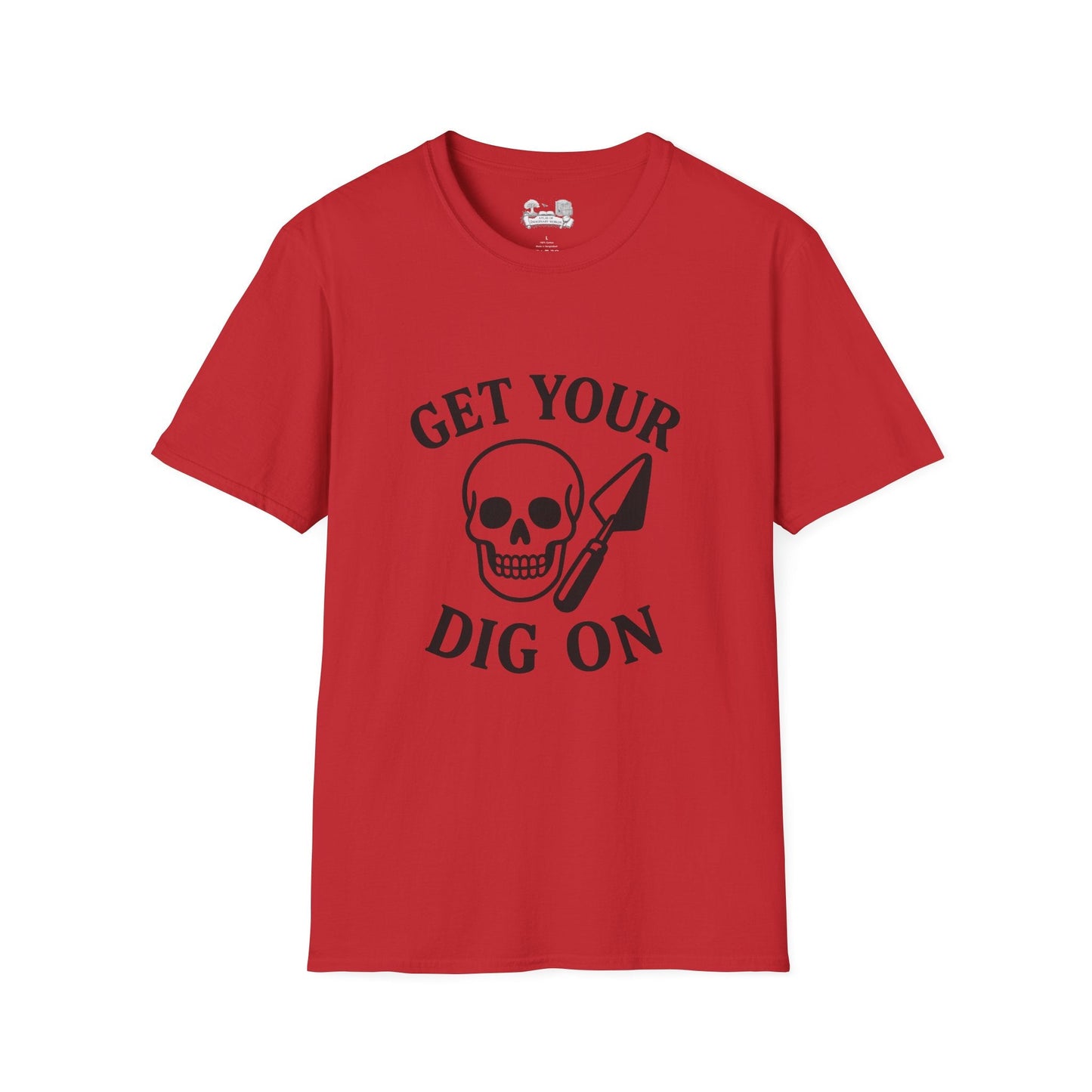 Get Your Dig On T-Shirt — Skull & Shovel Archaeology Graphic Tee - Atlas of Imaginary Worlds