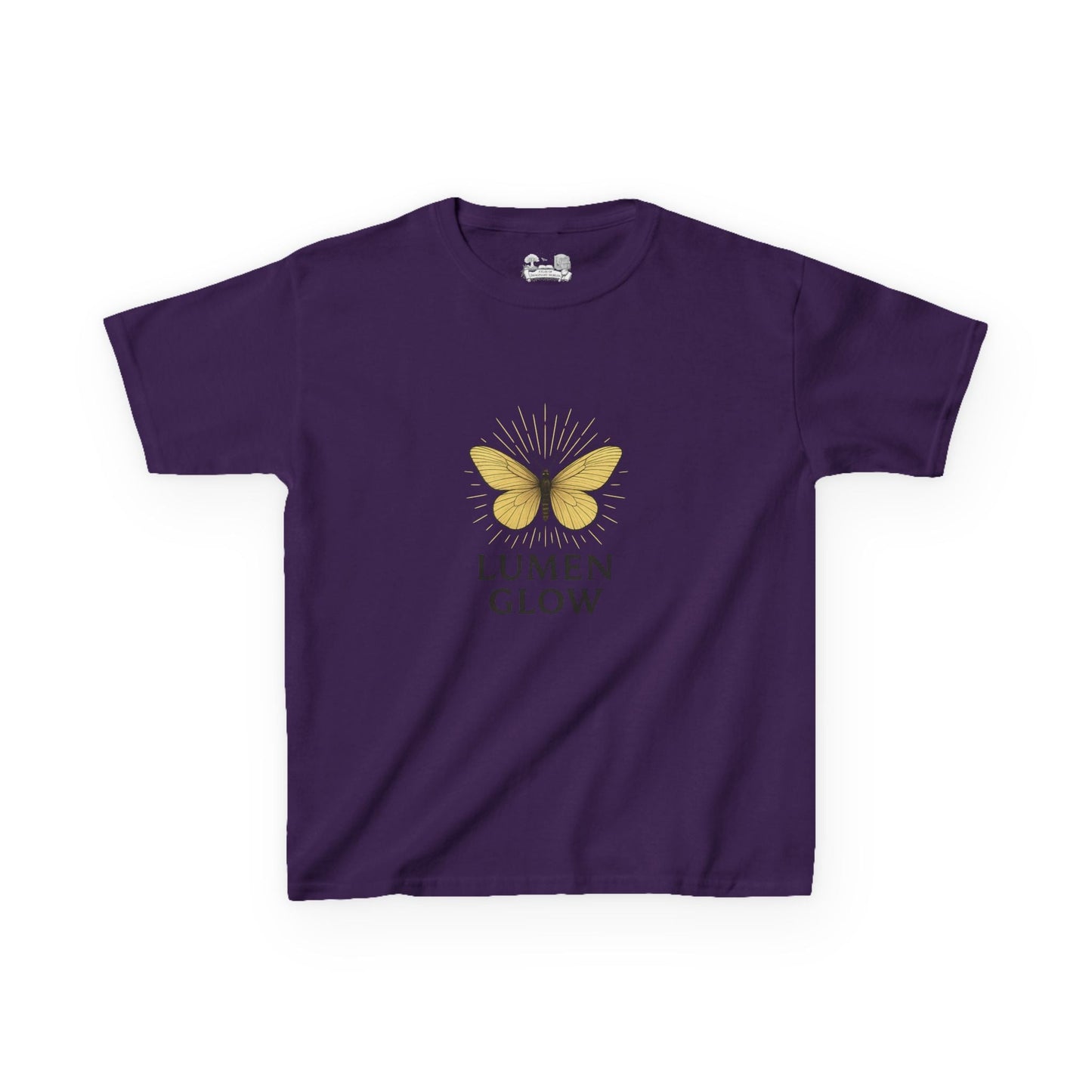 Kids Tee — Golden Butterfly 'Lumen Glow' Minimal Graphic - Atlas of Imaginary Worlds