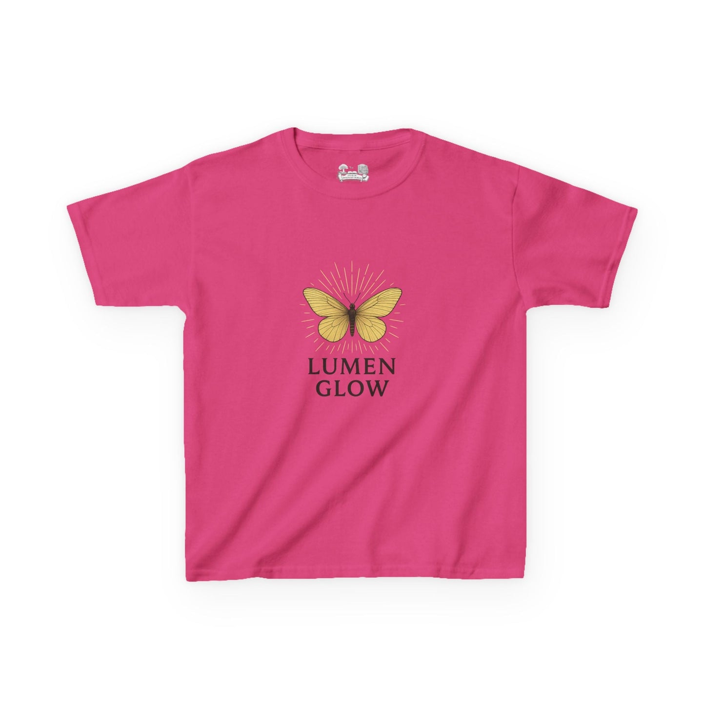 Kids Tee — Golden Butterfly 'Lumen Glow' Minimal Graphic - Atlas of Imaginary Worlds