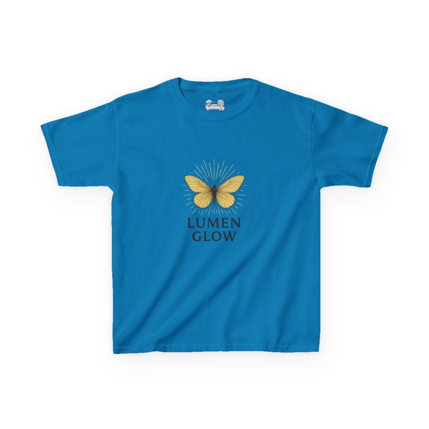 Kids Tee — Golden Butterfly 'Lumen Glow' Minimal Graphic - Atlas of Imaginary Worlds