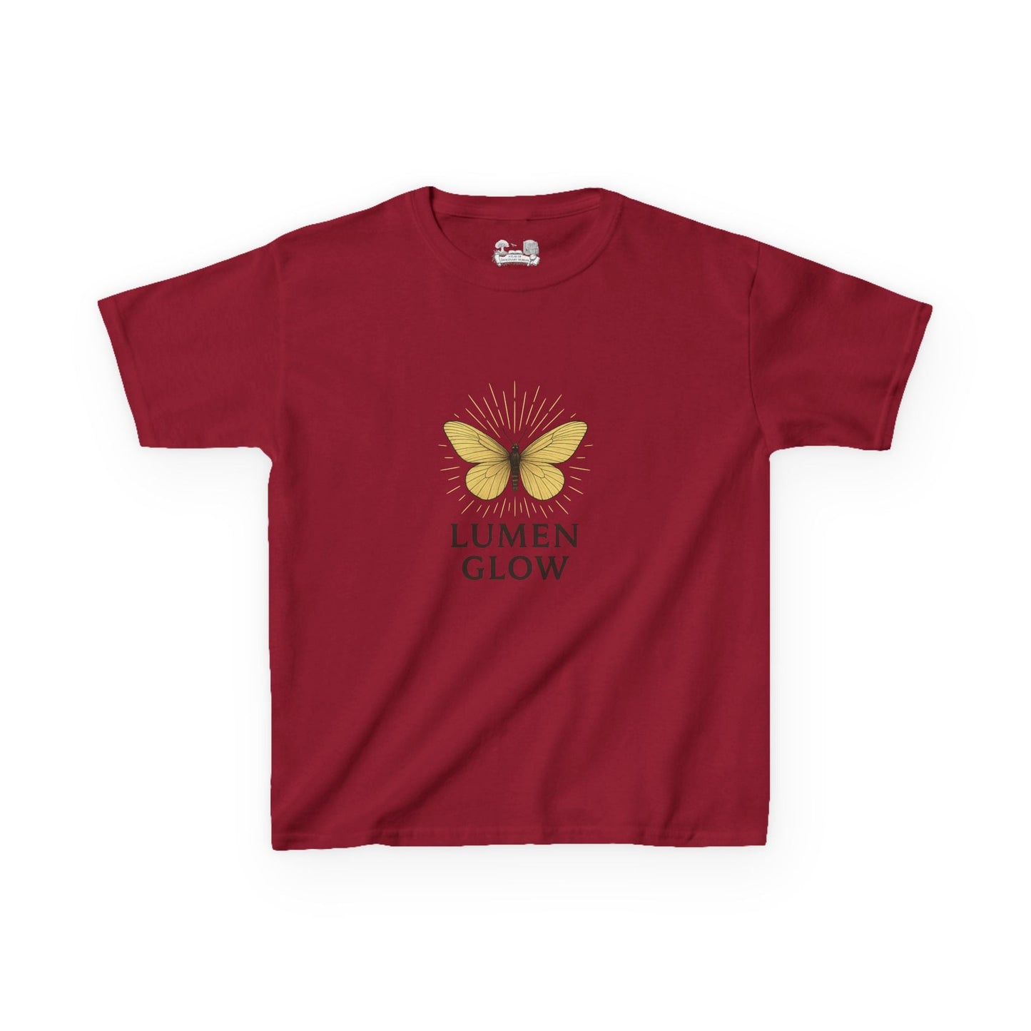 Kids Tee — Golden Butterfly 'Lumen Glow' Minimal Graphic - Atlas of Imaginary Worlds