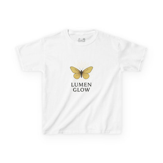 Kids Tee — Golden Butterfly 'Lumen Glow' Minimal Graphic - Atlas of Imaginary Worlds
