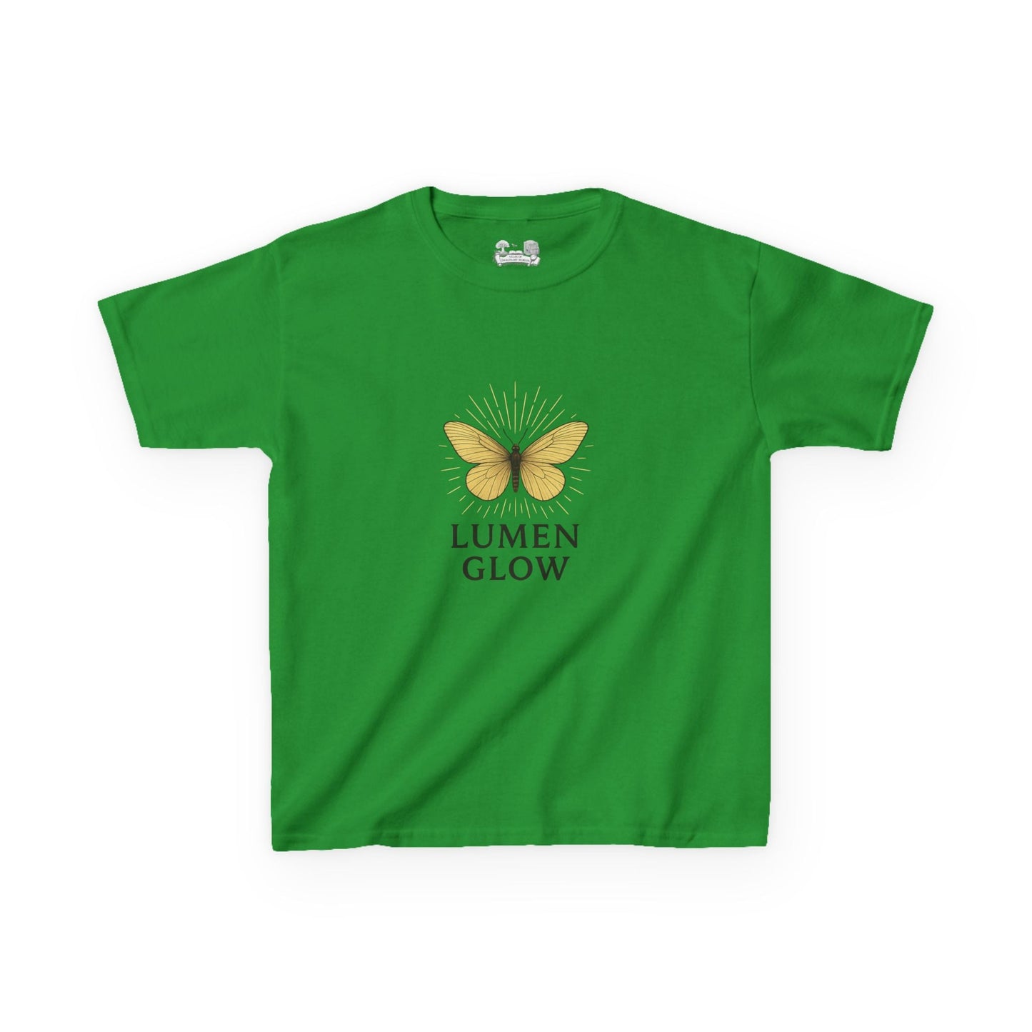 Kids Tee — Golden Butterfly 'Lumen Glow' Minimal Graphic - Atlas of Imaginary Worlds