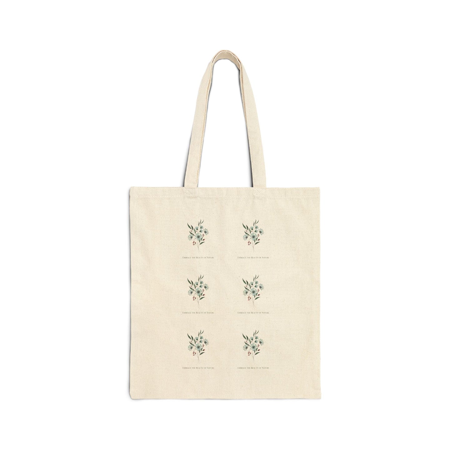 Minimal Winter Floral Tote | pine branch wreath botanical canvas - Atlas of Imaginary Worlds