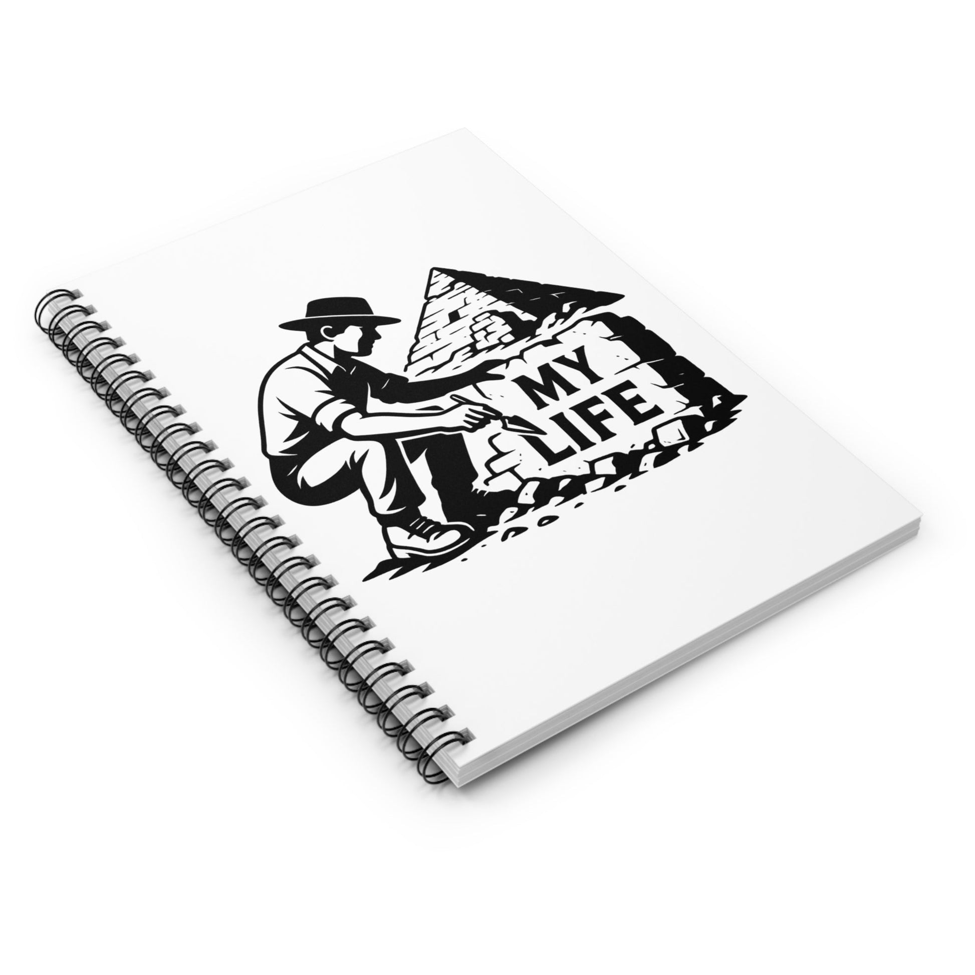 Notebook — 'My Life Is In Ruins' Archaeologist Graphic Spiral Journal - Atlas of Imaginary Worlds