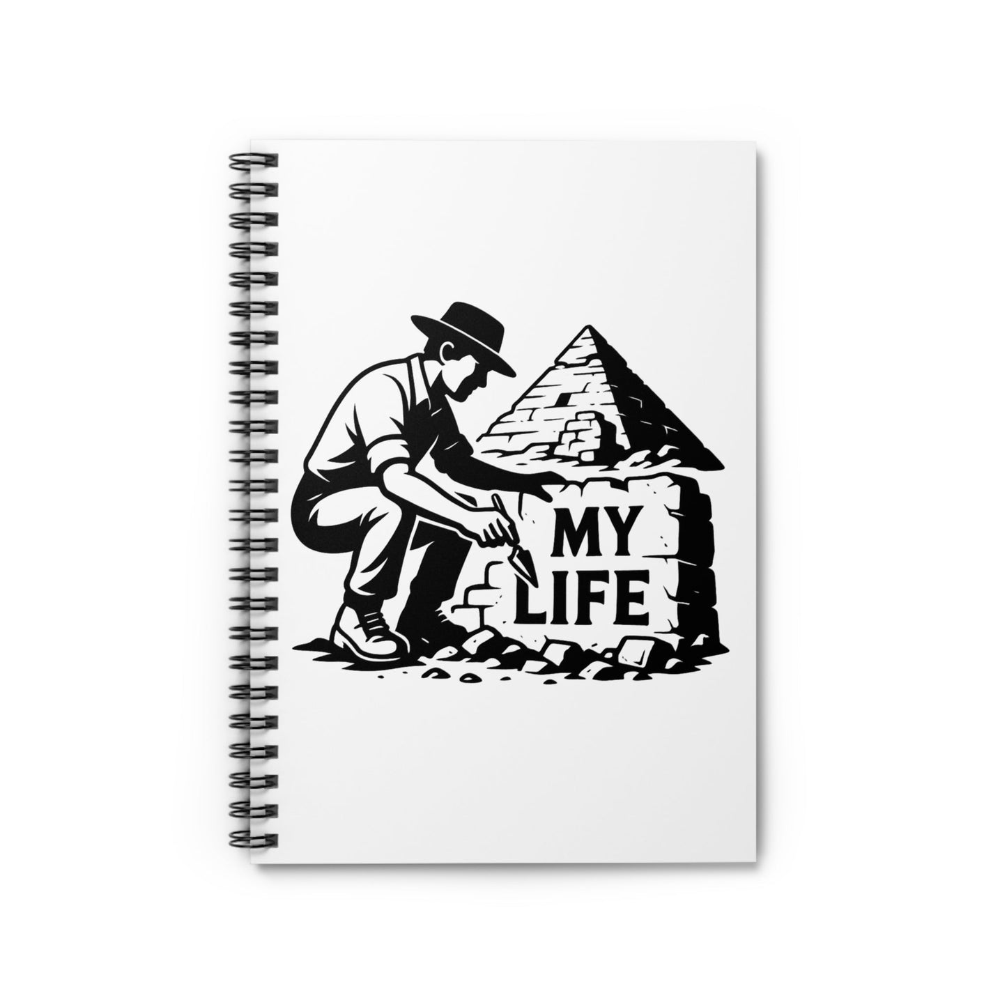 Notebook — 'My Life Is In Ruins' Archaeologist Graphic Spiral Journal - Atlas of Imaginary Worlds