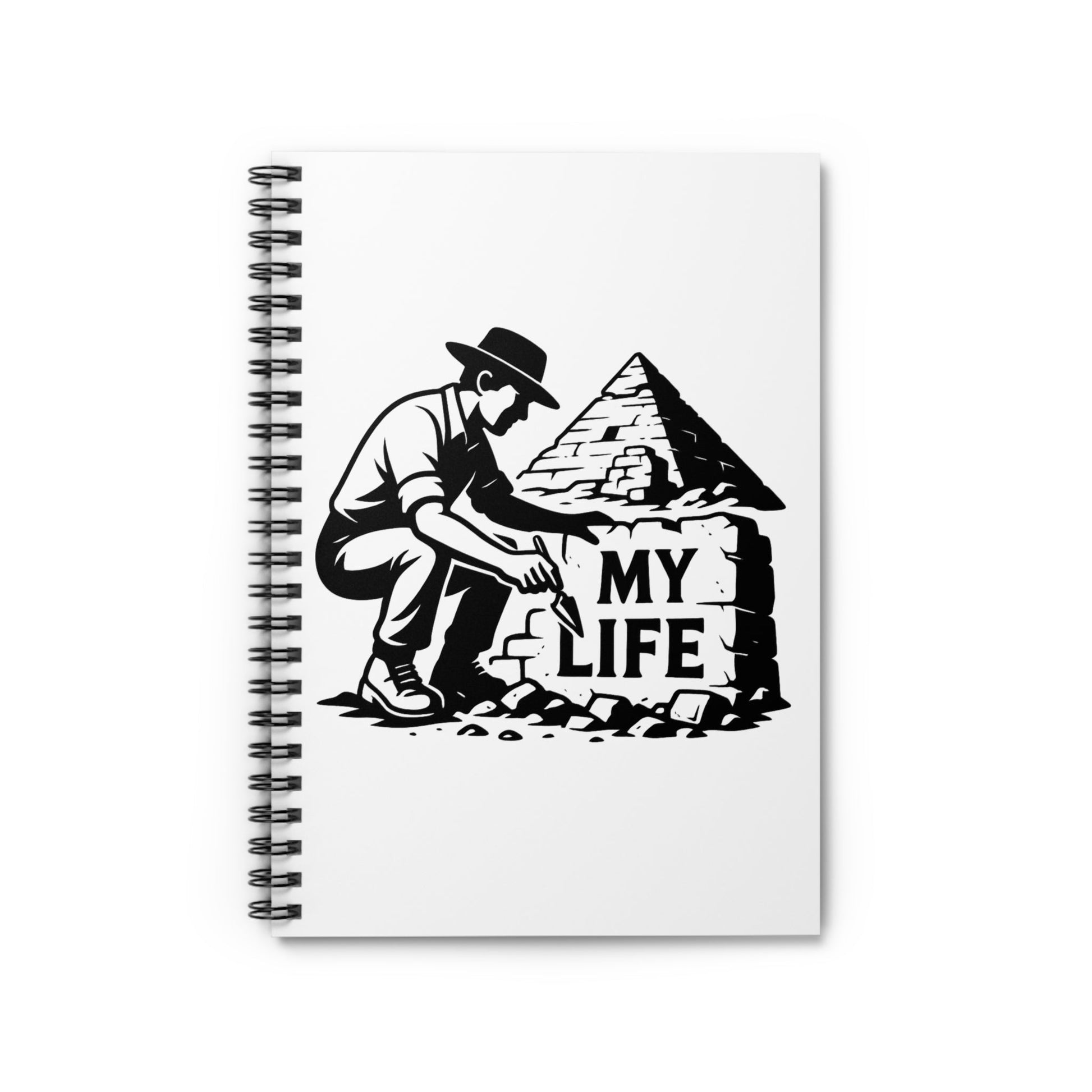 Notebook — 'My Life Is In Ruins' Archaeologist Graphic Spiral Journal - Atlas of Imaginary Worlds