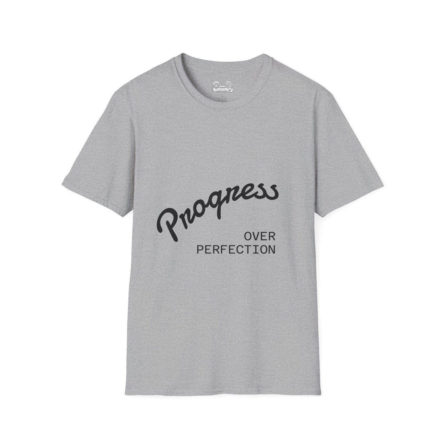 Progress Over Perfection T-Shirt — Inspirational Casual Tee - Atlas of Imaginary Worlds