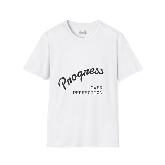 Progress Over Perfection T-Shirt — Inspirational Casual Tee - Atlas of Imaginary Worlds