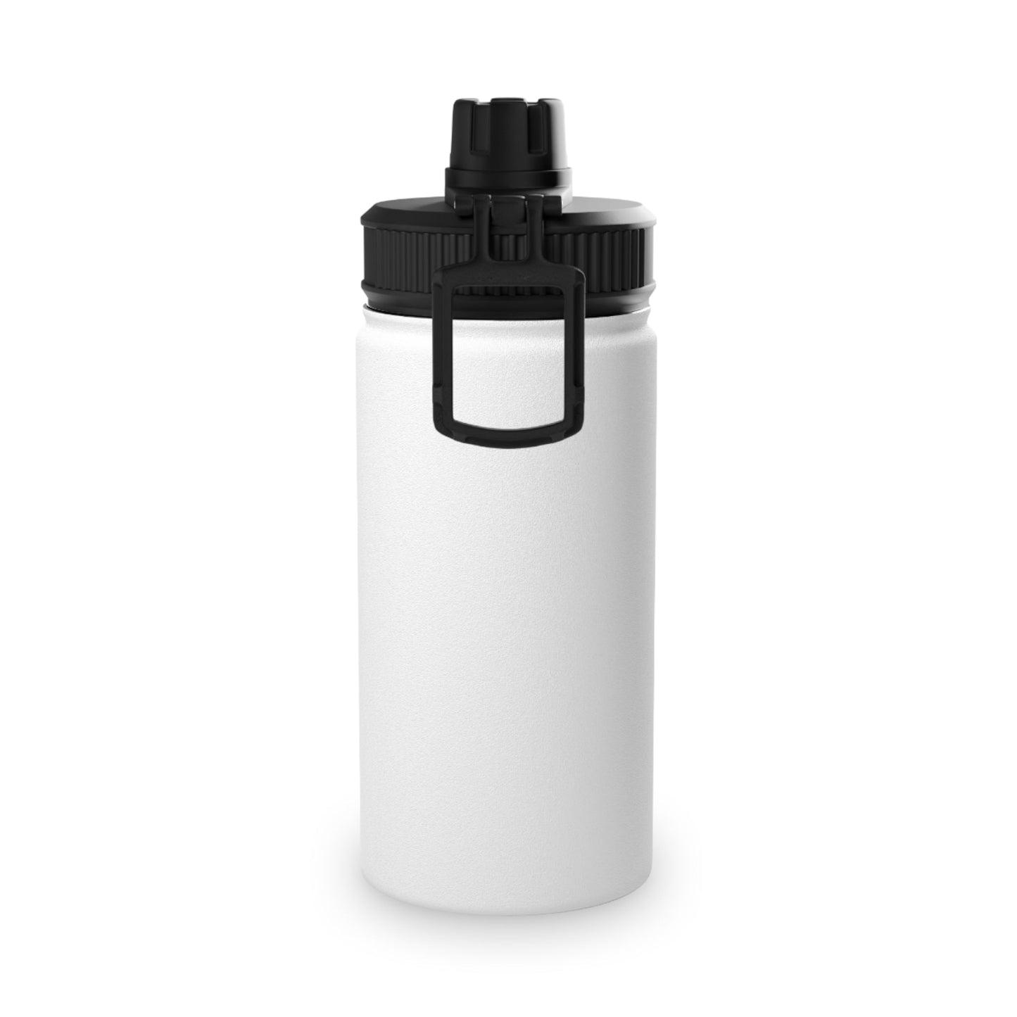 Running on Low Social Battery Stainless Steel Water Bottle — Sports Lid - Atlas of Imaginary Worlds