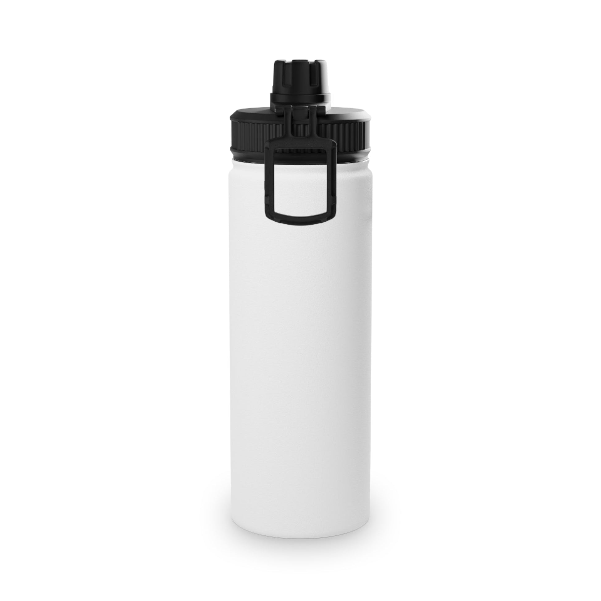 Running on Low Social Battery Stainless Steel Water Bottle — Sports Lid - Atlas of Imaginary Worlds