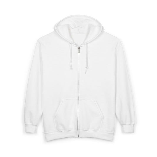 Running on Low Social Battery Zip Hoodie — “Please Stand By” Graphic Sweatshirt - Atlas of Imaginary Worlds