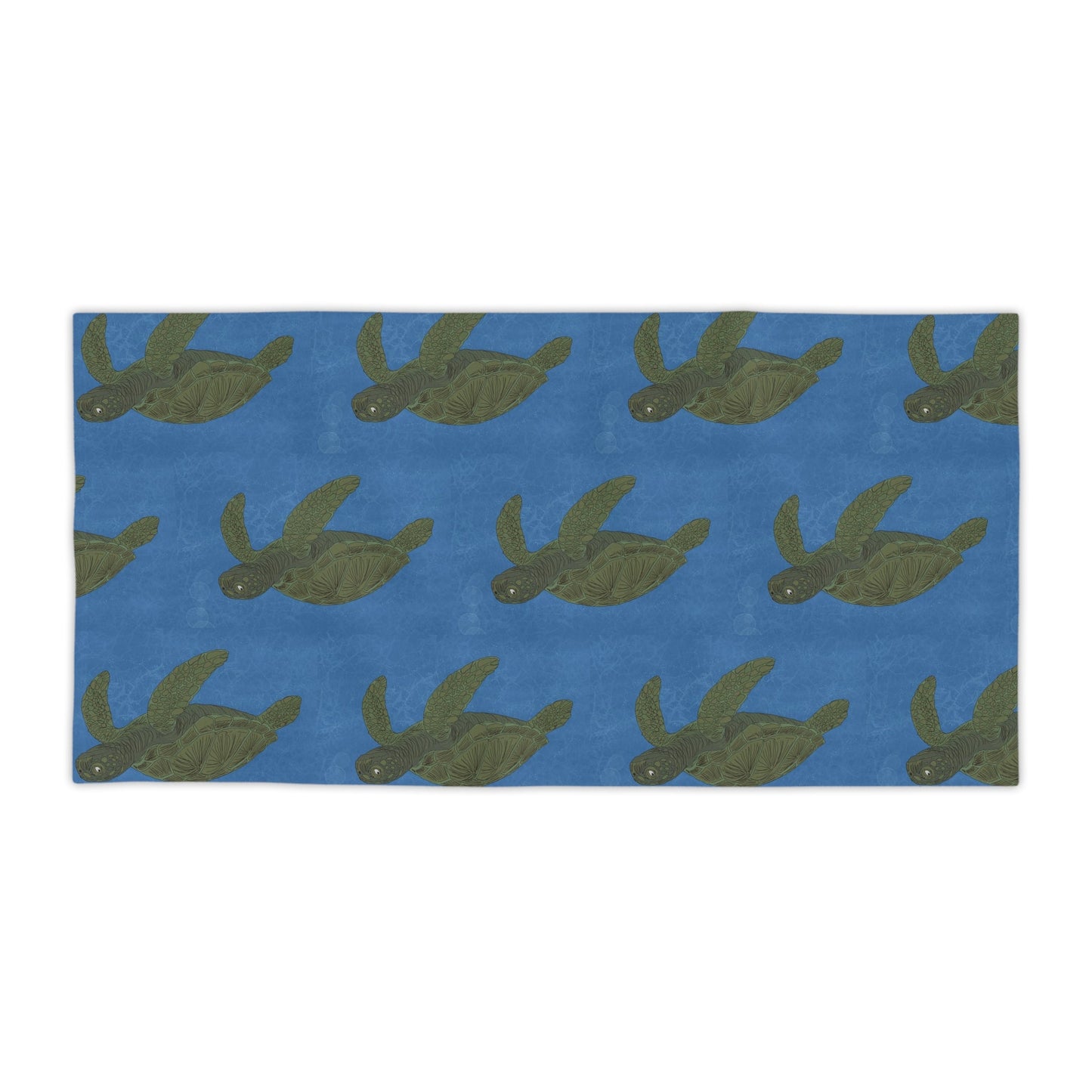 Sea Turtle Beach Towel — Marine Life Nautical Summer Towel - Atlas of Imaginary Worlds