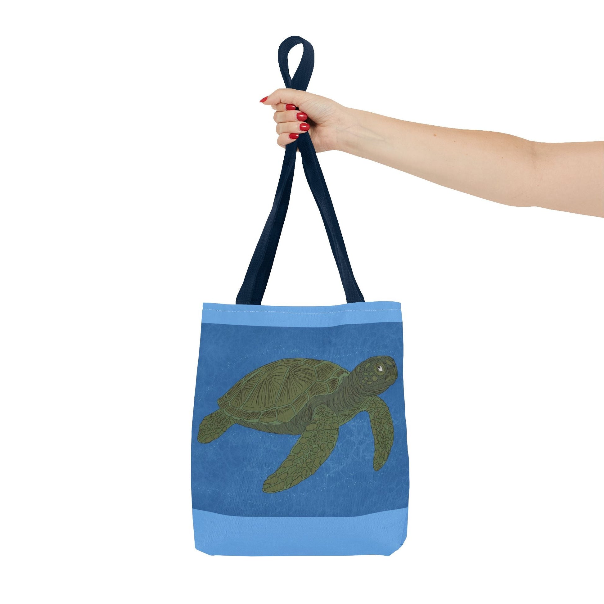 Sea Turtle Tote Bag — Ocean Blue AOP Beach Shopper - Atlas of Imaginary Worlds