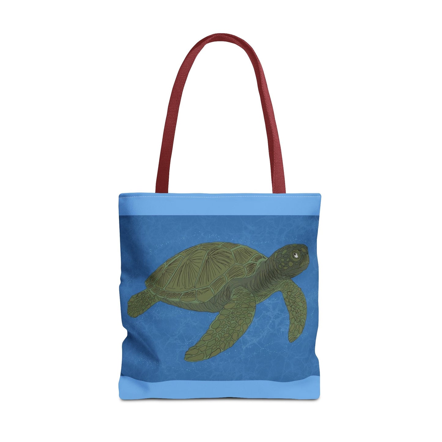 Sea Turtle Tote Bag — Ocean Blue AOP Beach Shopper - Atlas of Imaginary Worlds