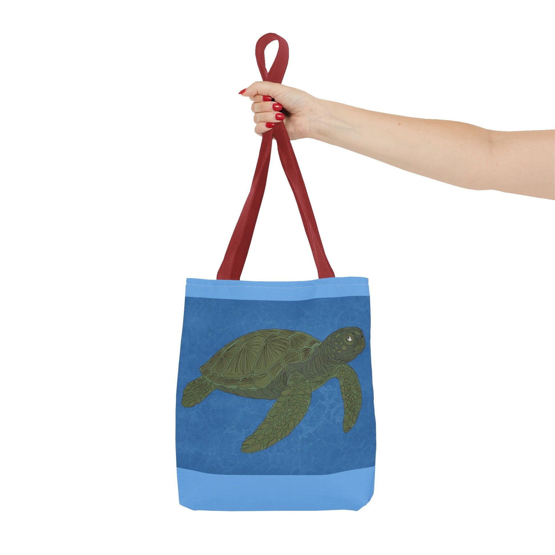 Sea Turtle Tote Bag — Ocean Blue AOP Beach Shopper - Atlas of Imaginary Worlds