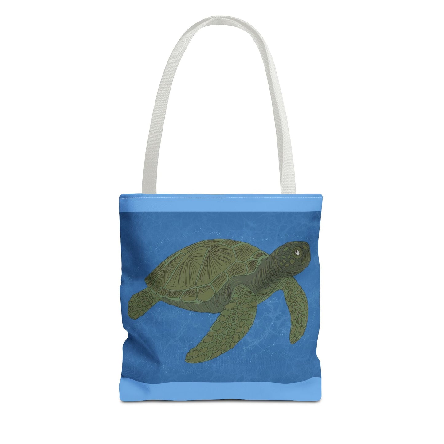 Sea Turtle Tote Bag — Ocean Blue AOP Beach Shopper - Atlas of Imaginary Worlds