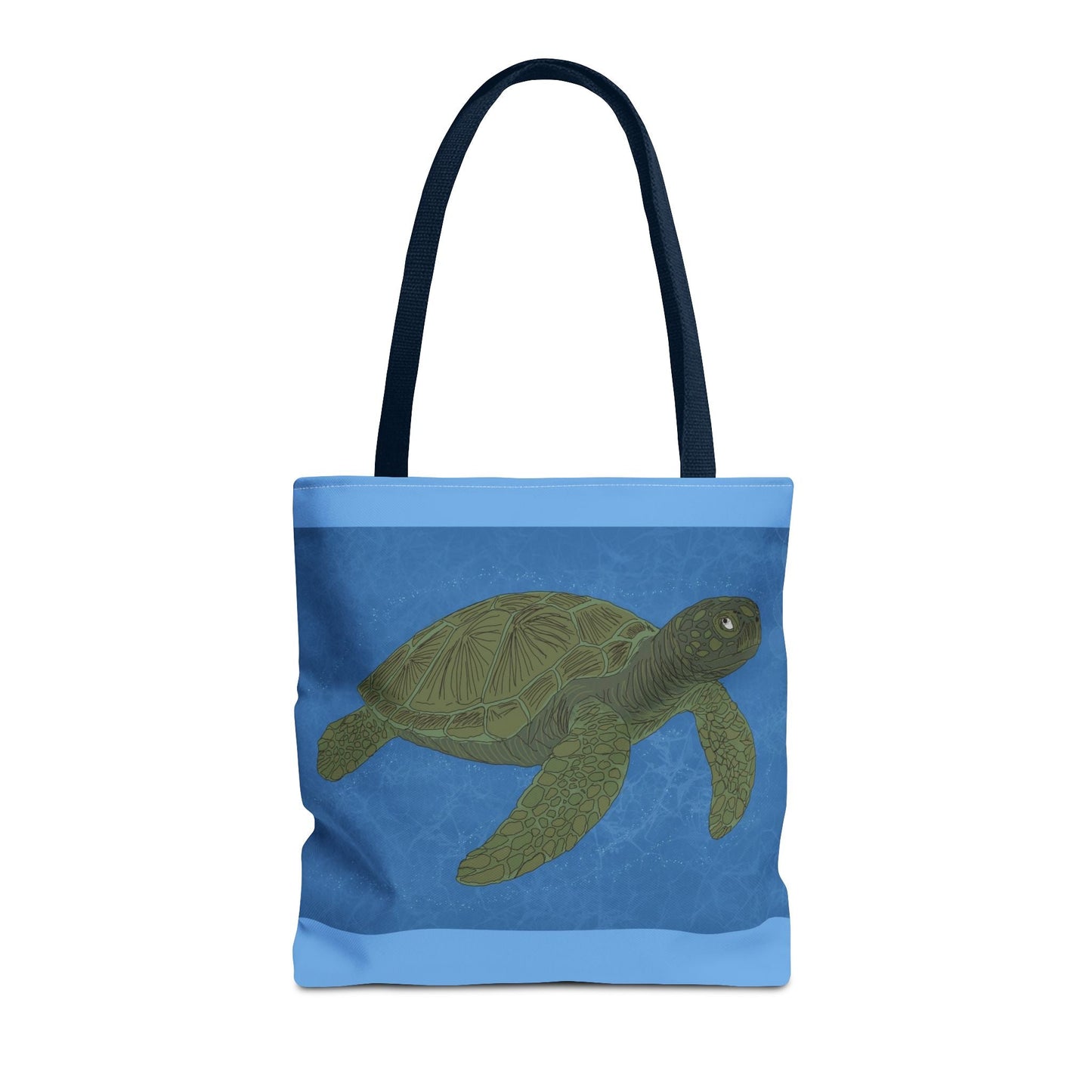 Sea Turtle Tote Bag — Ocean Blue AOP Beach Shopper - Atlas of Imaginary Worlds