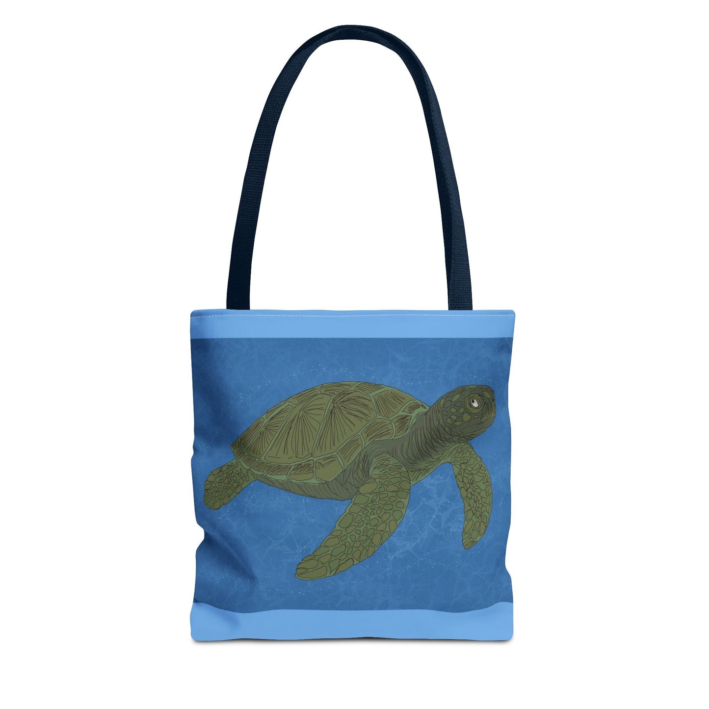 Sea Turtle Tote Bag — Ocean Blue AOP Beach Shopper - Atlas of Imaginary Worlds
