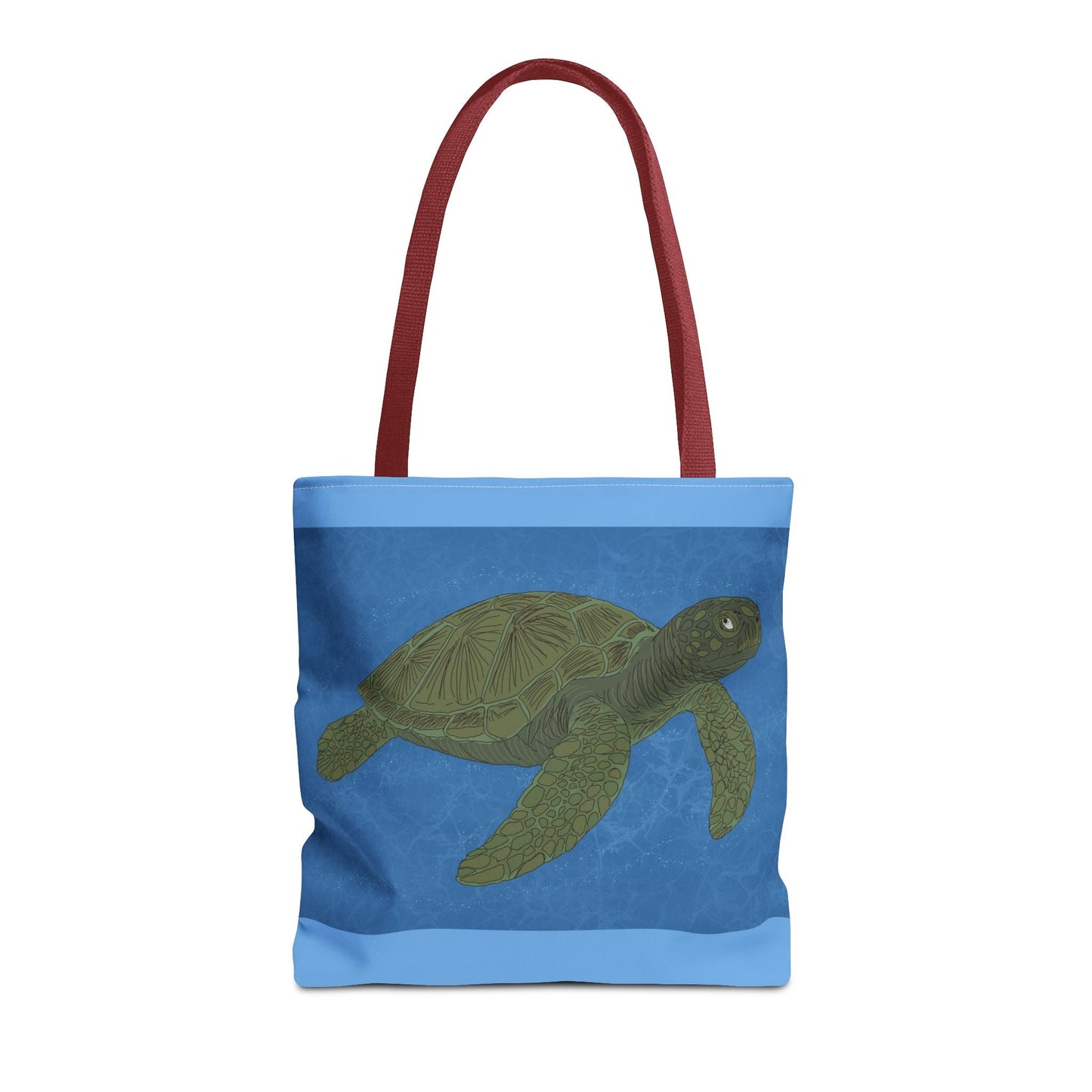 Sea Turtle Tote Bag — Ocean Blue AOP Beach Shopper - Atlas of Imaginary Worlds