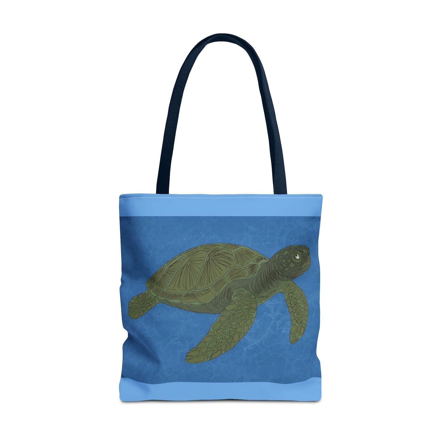 Sea Turtle Tote Bag — Ocean Blue AOP Beach Shopper - Atlas of Imaginary Worlds