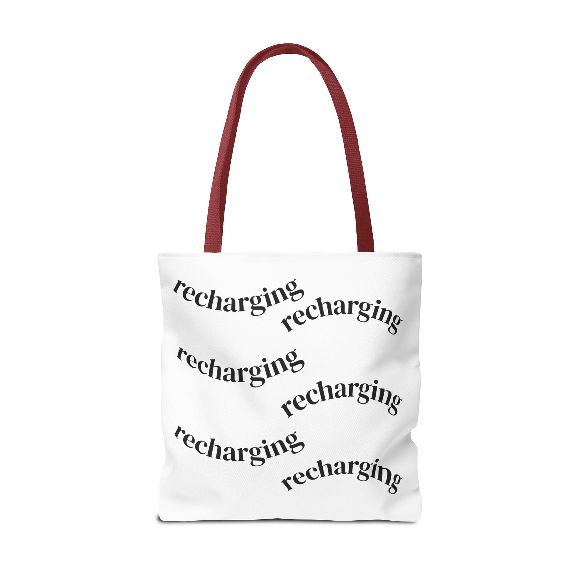 Tote Bag — "Running on Low Social Battery / Recharging" Printed Canvas Tote - Atlas of Imaginary Worlds
