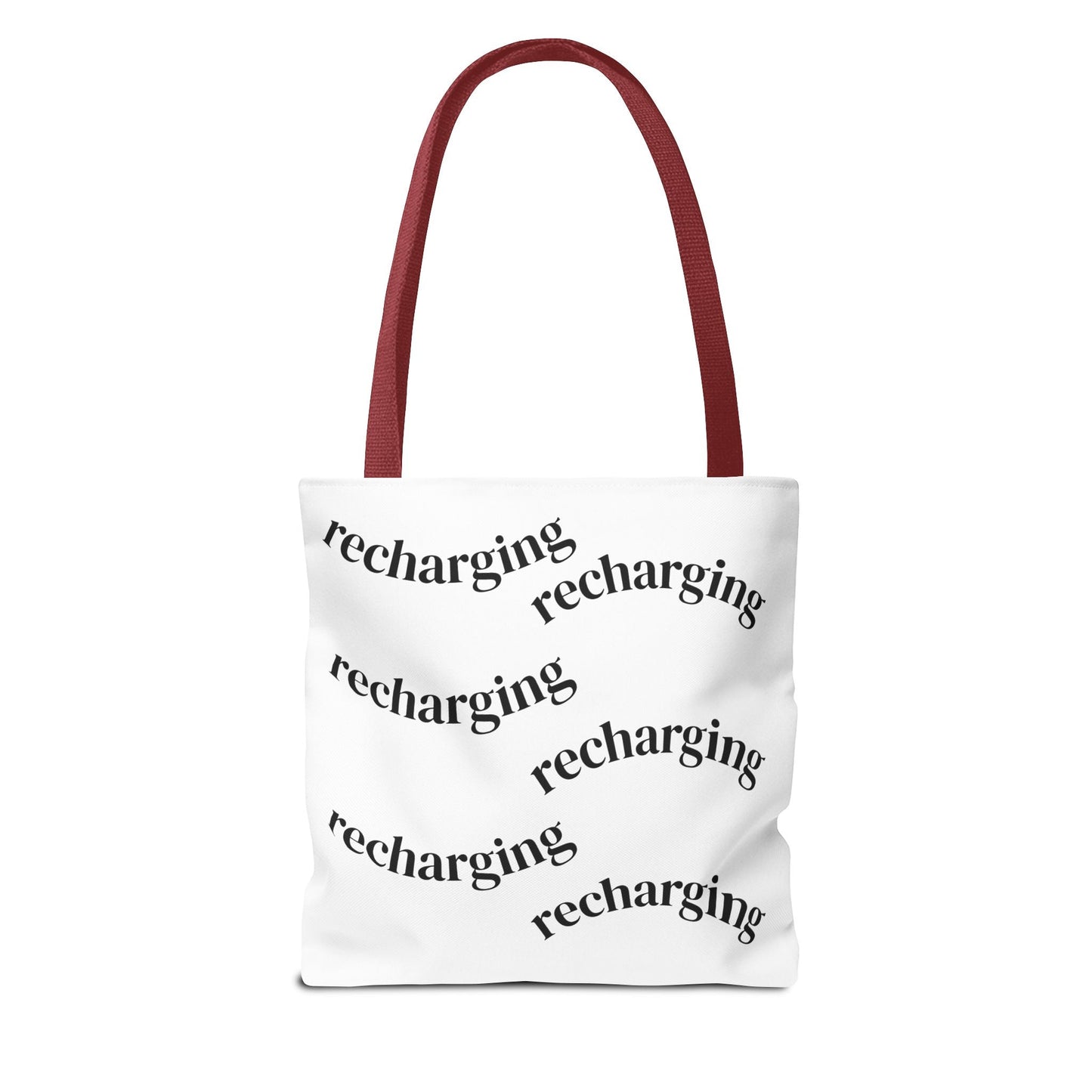 Tote Bag — "Running on Low Social Battery / Recharging" Printed Canvas Tote - Atlas of Imaginary Worlds